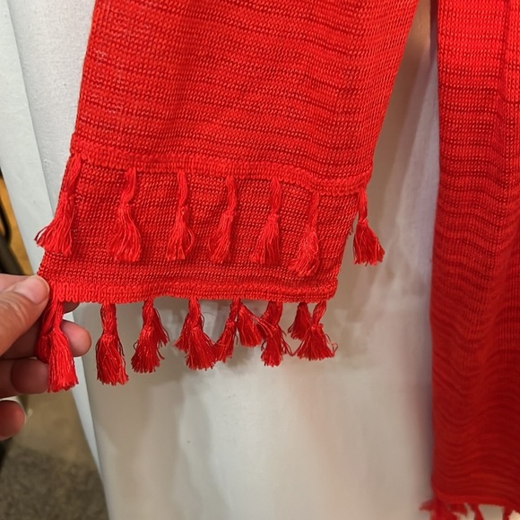 ZOZO Womens Red Designer Sweater Cardigan Wrap Size Large - Picture 4 of 5